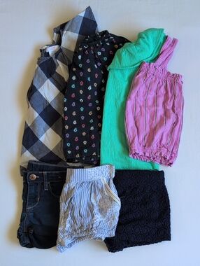 Tommy Hilfiger H&M 3T Lace Denim Shorts Carters Tank Joe Fresh Lot 7 Pcs Bundle